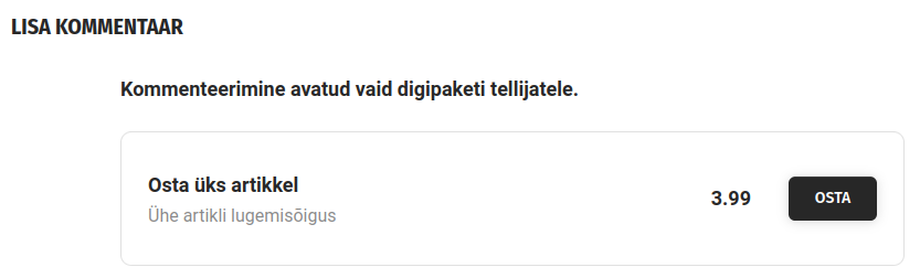 Pop-up d&rsquo;abonnement demandant 3,99€ pour accéder aux commentaires